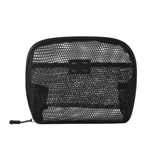 Einfarbige Netz-Kosmetik Tasche Leichter transparenter Make-up-Beutel, Multifunktion aler, kosmetischer Organizer, Lippenstift-Organizer von Yawdil