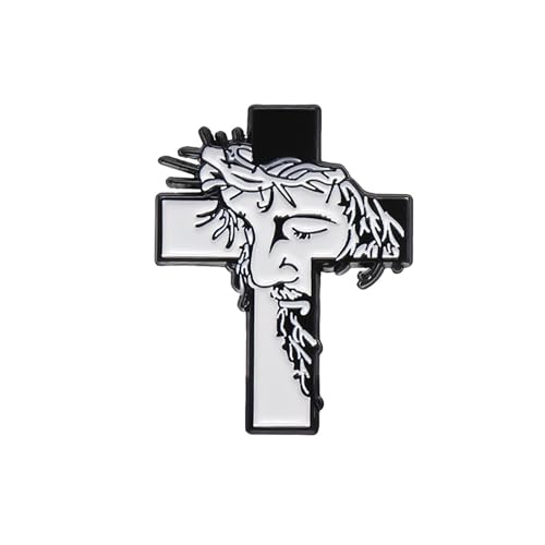 Kreuz Emaille Pins Custom Christian Religion Glaube Unsterbliche Broschen Revers Abzeichen von Yawdil