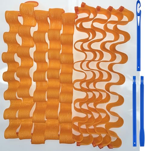 Yawdil 10 Stück 55cm Haar Locken wickler Wellen Former Haars tyling Zubehör Haars tyling Werkzeug DIY Hitzlose Haar Rollen mit Haken für Frauen von Yawdil