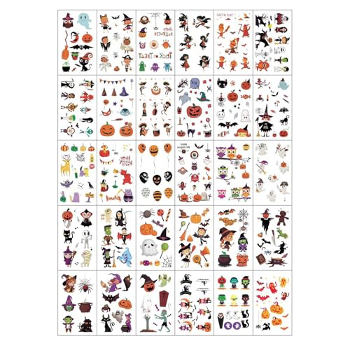 Yawdil 30 Teile/Satz Halloween lebensechte blutige Wunde beängstigend wasserdicht temporäre Tattoo-Aufkleber für Kinder Geschenk gefälschte Kinder Kunst Tattoo Spielzeug von Yawdil