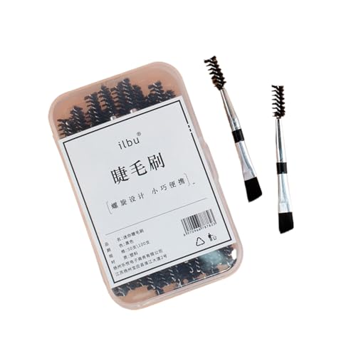 Yawdil 5/20/50Pcs Mini zweiköpfige Augenbrauen bürste, Eyeliner-Augenbrauen-Kamm, Profession Elle Make-up-Pinsel, für Augen-Augenbrauen-Wimpern, leicht zu tragen von Yawdil
