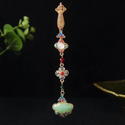 Yawdil Damen Cheong sam Qipao Damen Quaste Anhänger Vintage Brosche Elegant Stil Hanfu Zubehör von Yawdil