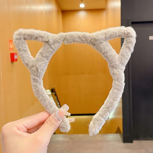Yawdil Katzen oars Damen Stirnband Plüsch Haarband Kopf bedeckungen Mädchen Haar Reifen Haarschmuck Cosplay Party Kopf bedeckung von Yawdil