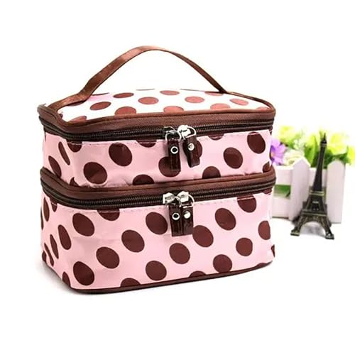 Yawdil Kosmetik Tasche mit großer Kapazität Doppelschicht-Reiß Verschluss Frauen Make-up-Taschen tragbare Reise-Toiletten Artikel Organizer Bade wasch Beutel Kupplung von Yawdil