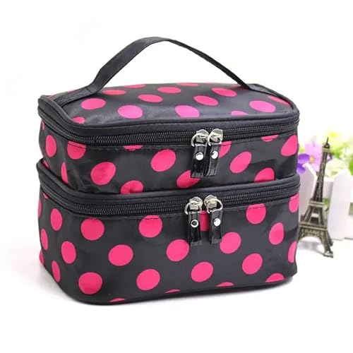 Yawdil Kosmetik Tasche mit großer Kapazität Doppelschicht-Reiß Verschluss Frauen Make-up-Taschen tragbare Reise-Toiletten Artikel Organizer Bade wasch Beutel Kupplung von Yawdil