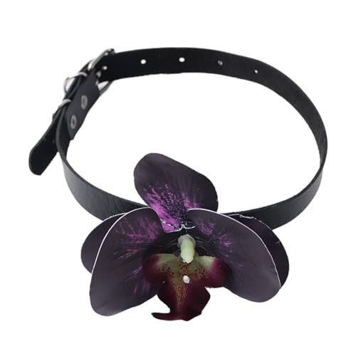 Yawdil Romantische bunte Blumen-Halskette für Damen, trendiger Schmuck, klassische Charm-Halsketten, übertriebene Halskette, einfach von Yawdil
