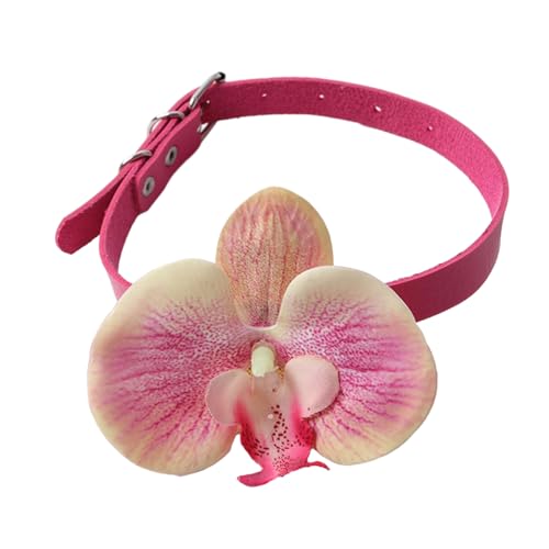 Yawdil Romantische bunte Blumen-Halskette für Damen, trendiger Schmuck, klassische Charm-Halsketten, übertriebene Halskette, einfach von Yawdil