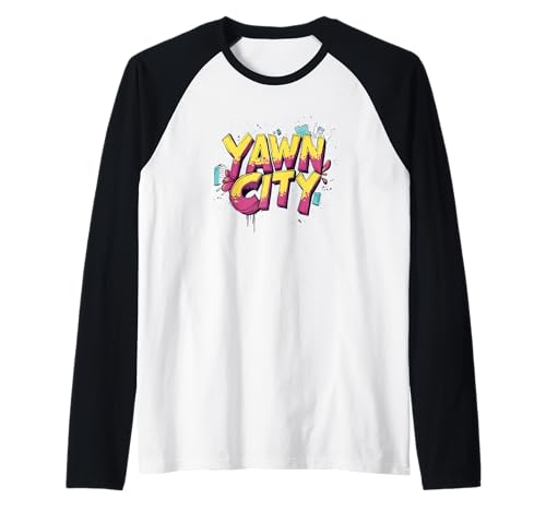 Vibrant Yawn City Logo für Jungen und Mädchen Raglan Vibrant Yawn City Logo für Jungen und Mädchen Raglan von Yawn Outfit