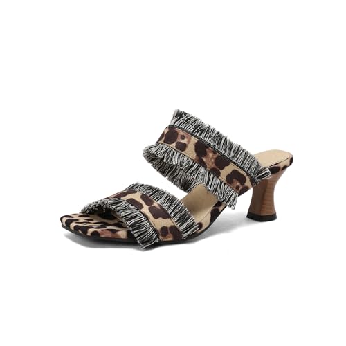 Yawors Damen LC2289 Sandale Mit Absatz mit Spule Niedrig Komfort Niedrig Spitze Spule Leopard - 36.5 EU Yawors Damen LC2289 Sandale Mit Absatz mit Spule Niedrig Komfort Niedrig Spitze Spule Leopard - 36.5 EU von Yawors