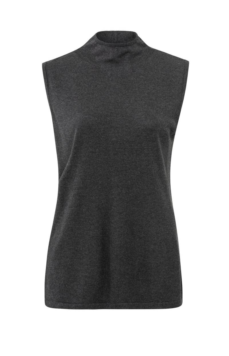 Yaya - Ärmelloser Pullover mit hohem Kragen grau - Gr. - M von Yaya