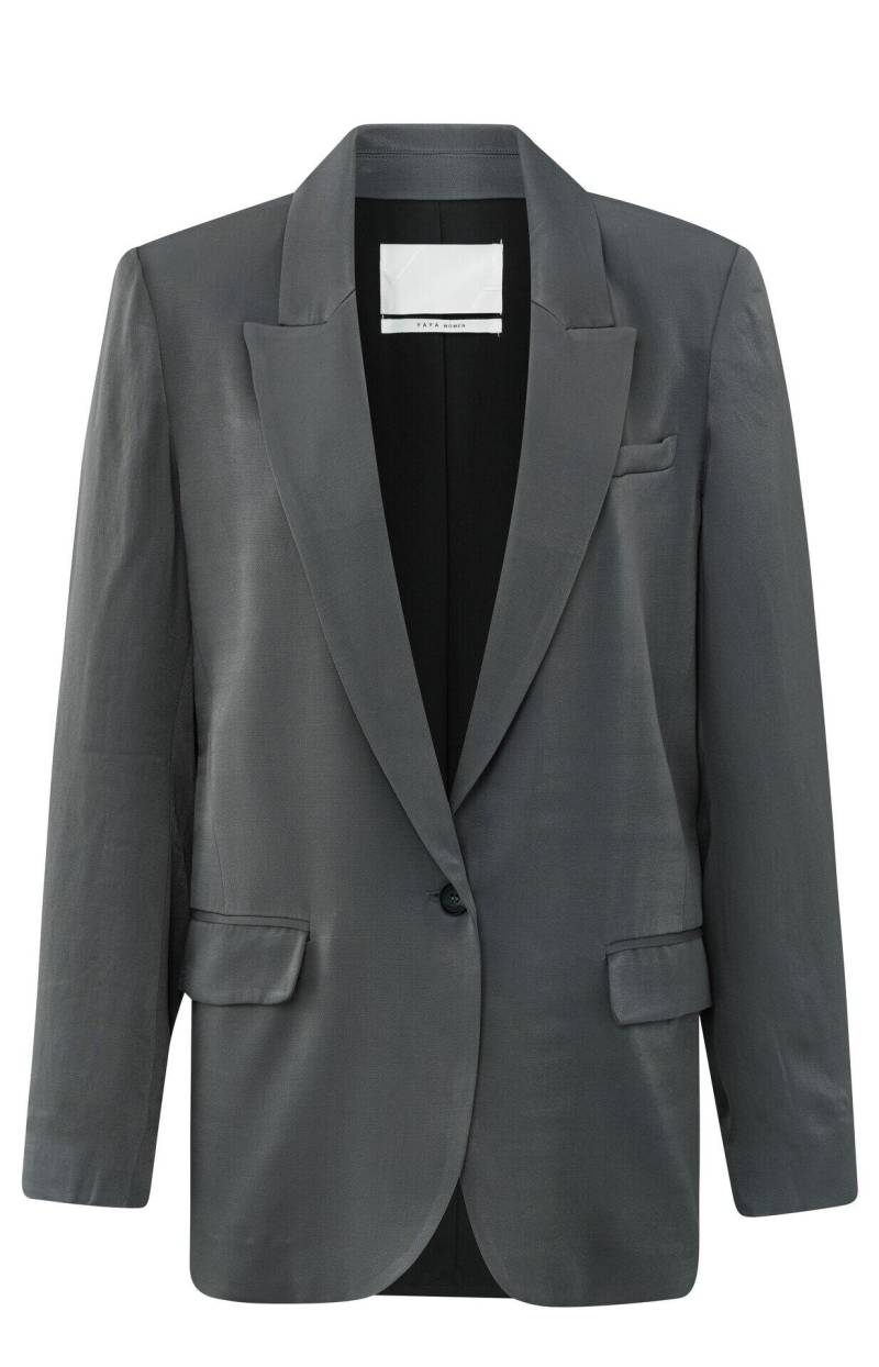 Yaya - Blazer aus gewebtem Satin grau - Gr. - 38 von Yaya