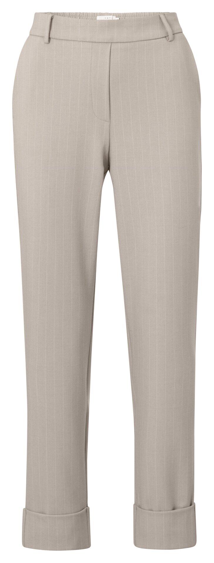 Yaya - Gestreifte Hose beige - Gr. - 38 von Yaya