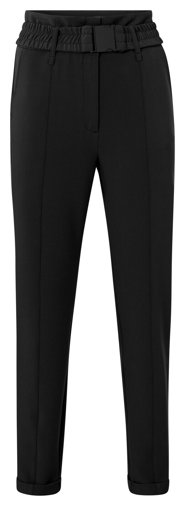 Yaya - Gewebte Hose mit hoher Taille schwarz - Gr. - 32 von Yaya
