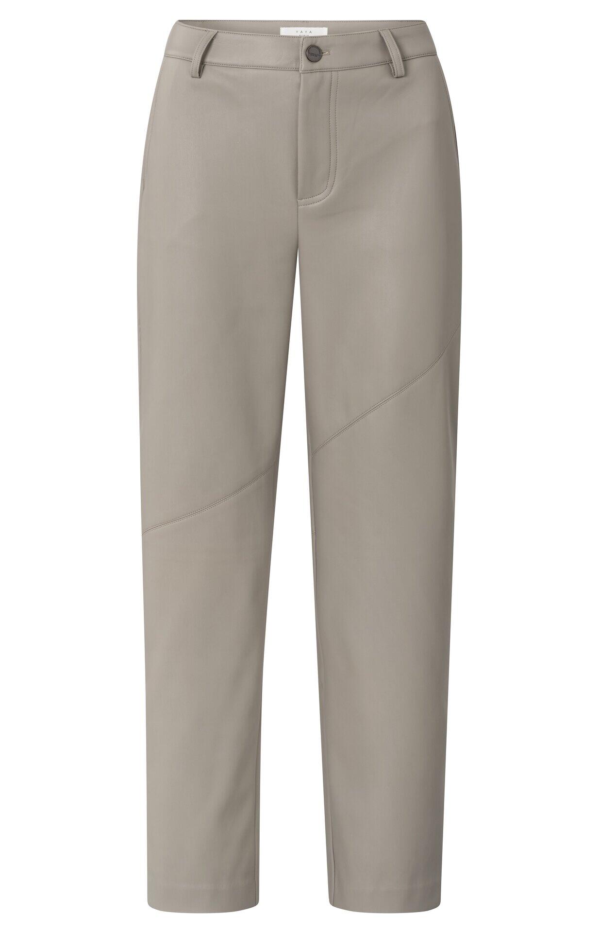 Yaya - Hose aus Kunstleder beige - Gr. - 42 von Yaya