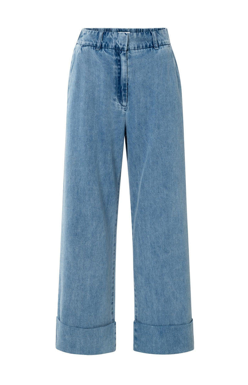 Yaya - Jeanshose mit Umschlag - L32 blau - Gr. - 36 von Yaya