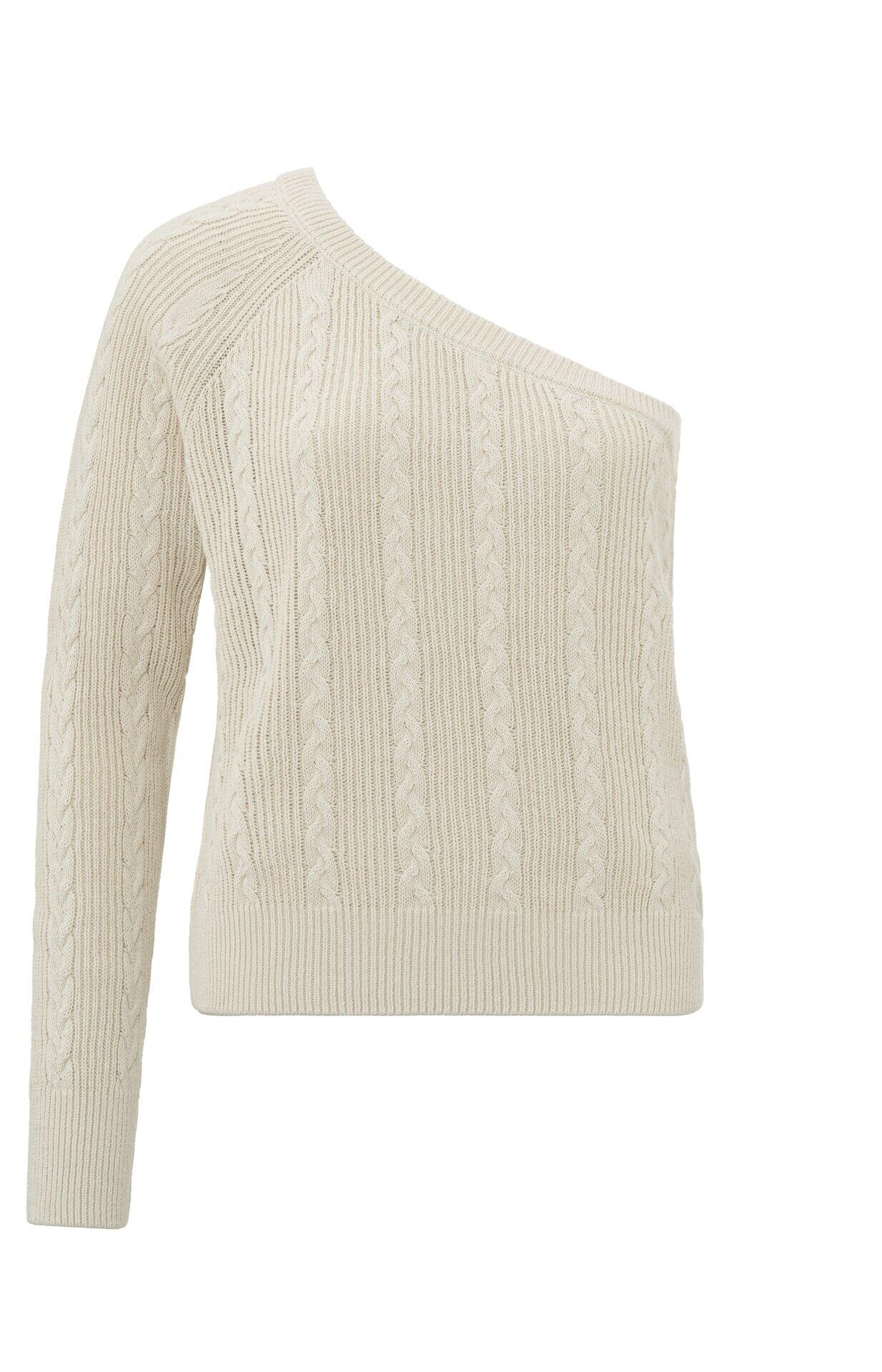 Yaya - Pullover mit einem Ärmel beige - Gr. - L von Yaya