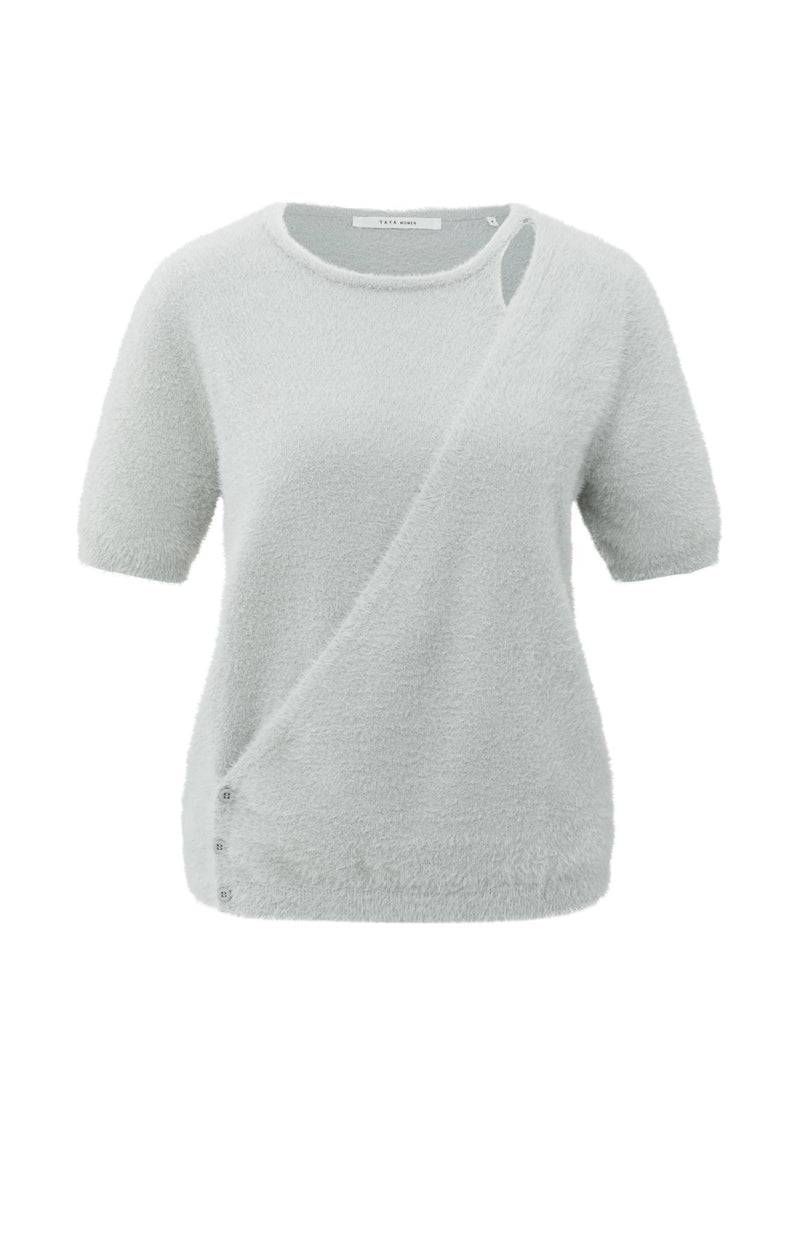 Yaya - Pullover mit kurzen Ärmeln grau - Gr. - S von Yaya