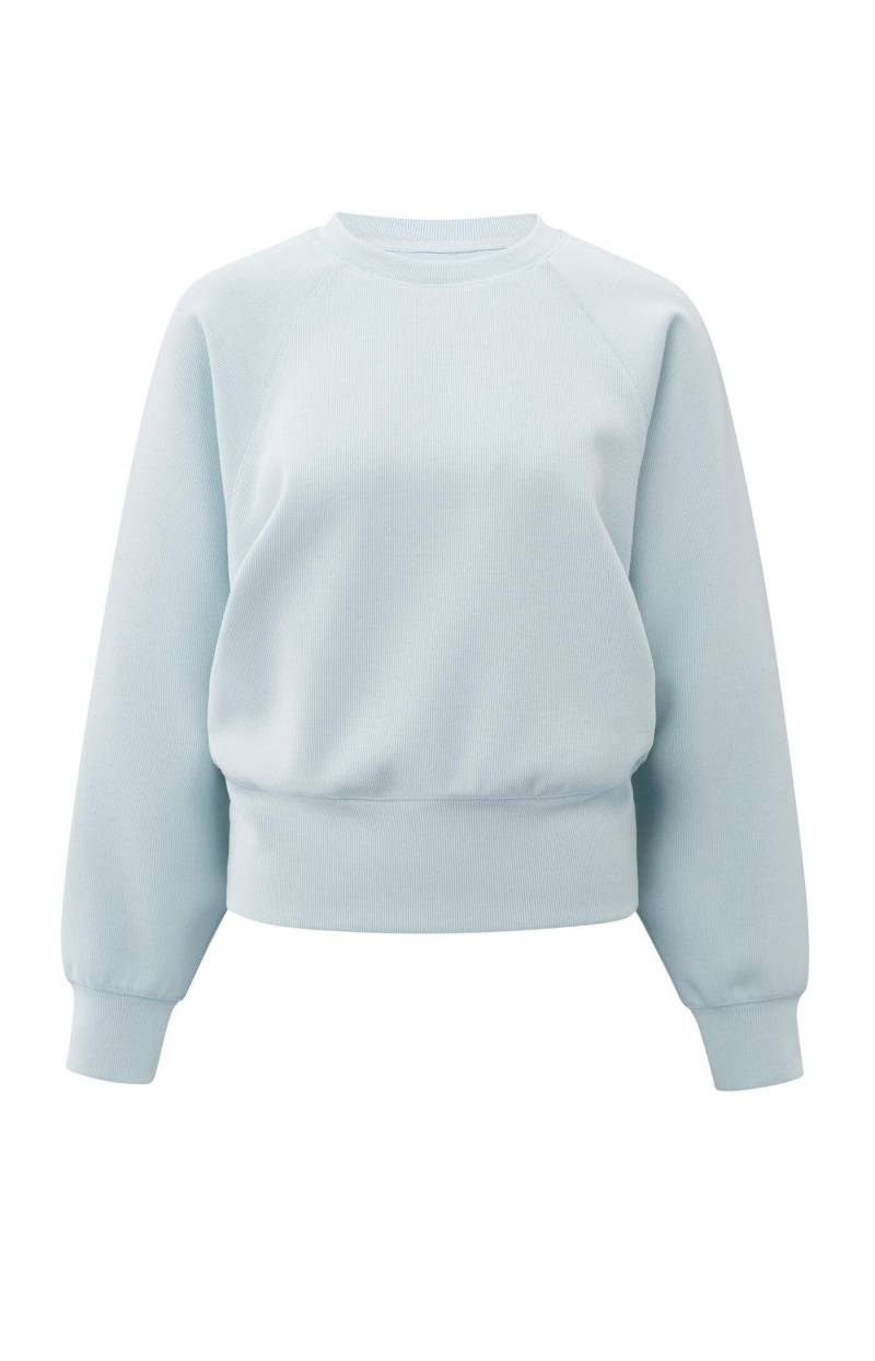 Yaya - Raglan-Sweatshirt mit Rundhalsausschnitt blau - Gr. - M von Yaya