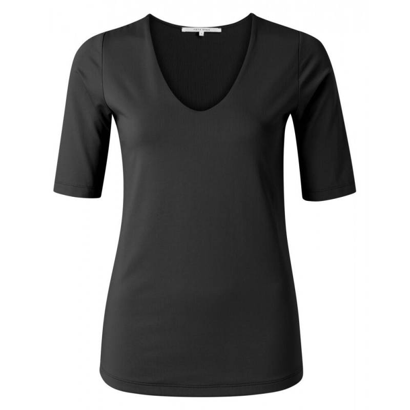 Yaya - Shirt mit V-Ausschnitt schwarz - Gr. - XL von Yaya