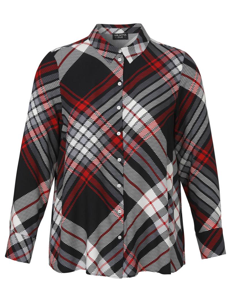 VIA APPIA DUE - Bluse Hemdkragen 1/1 Arm Druck schwarz multicolor - Gr. - 54 von VIA APPIA DUE