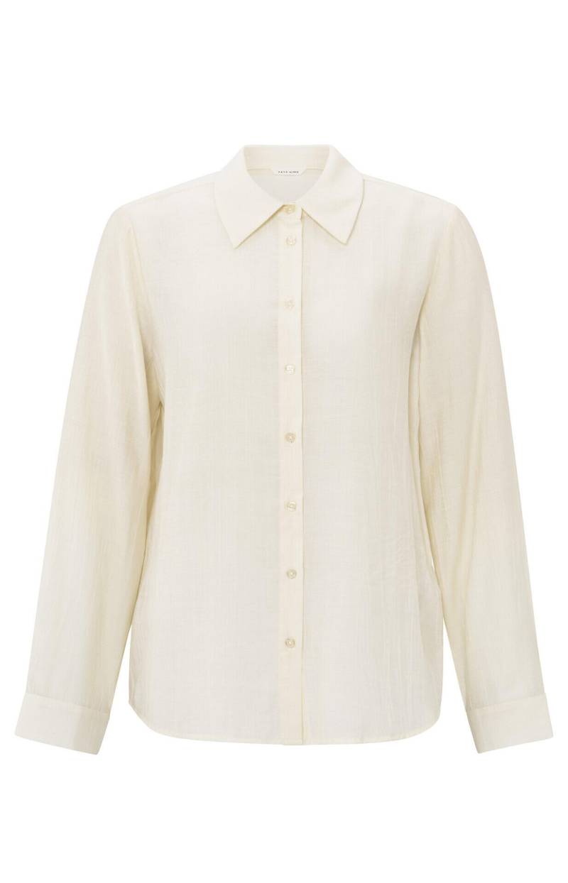Yaya - Strukturierte Bluse beige - Gr. - 34 von Yaya