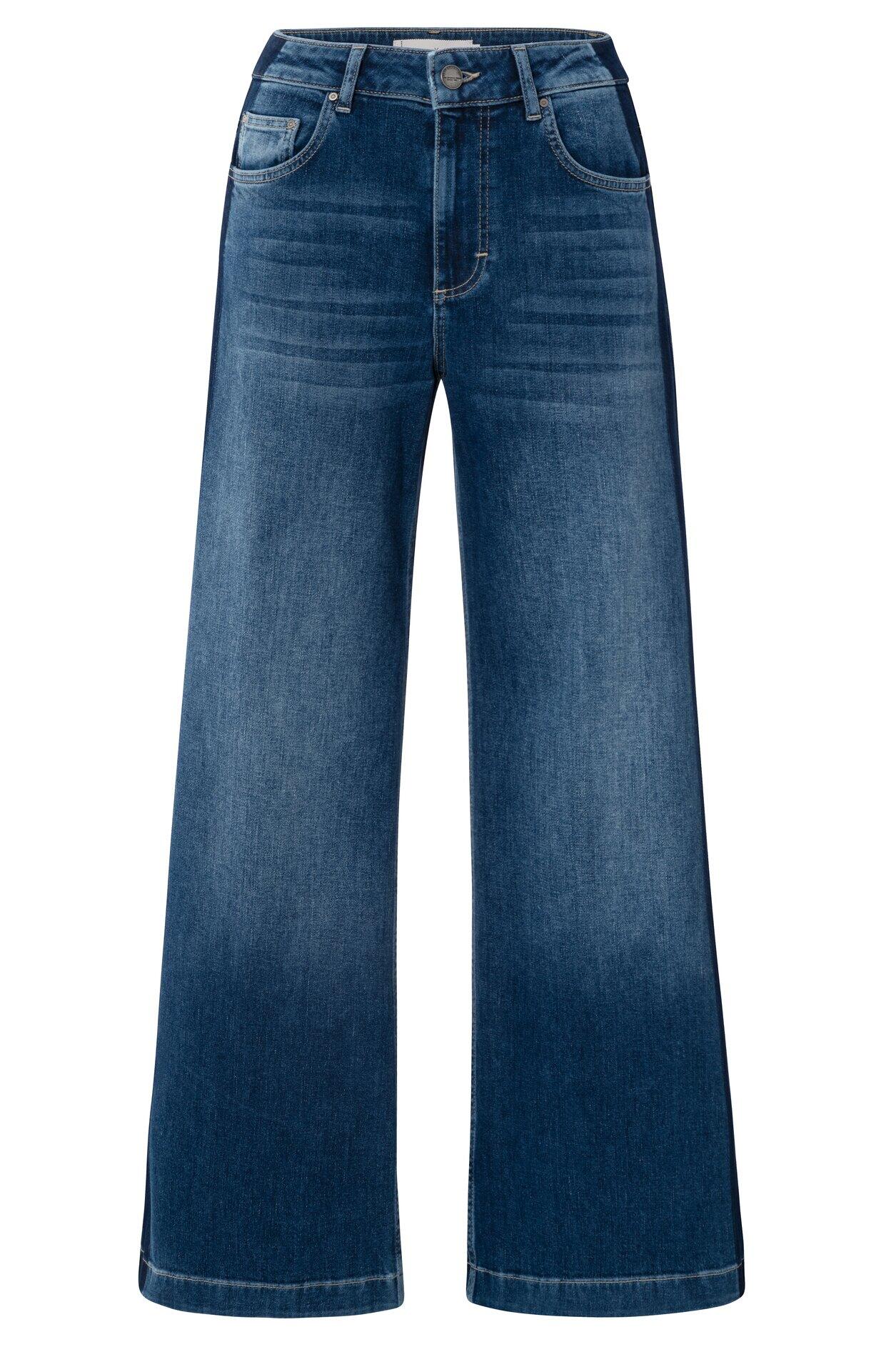 Yaya - Weite Jeans mit Tape - L32 blau - Gr. - 40 von Yaya