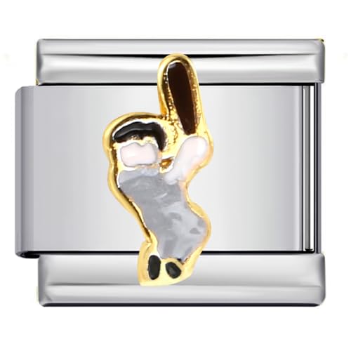 YayaVrillant Italian Charm Bracelet Charms, Italian Charm Bracelet Silber 9mm Sport Armbänder Zubehör, DIY Abnehmbar Module Für Italienische Armbänder (E) von YayaVrillant