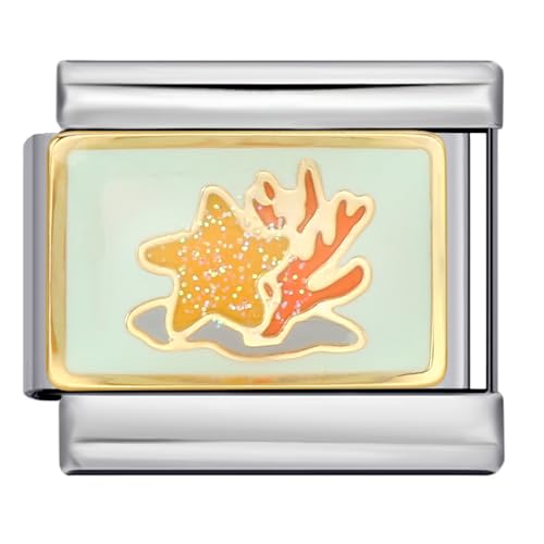 YayaVrillant Italian Charm Bracelet Charms, Italian Charm Bracelet Silber 9mm Strand Armbänder Zubehör, DIY Abnehmbar Module Für Italienische Armbänder (G) von YayaVrillant