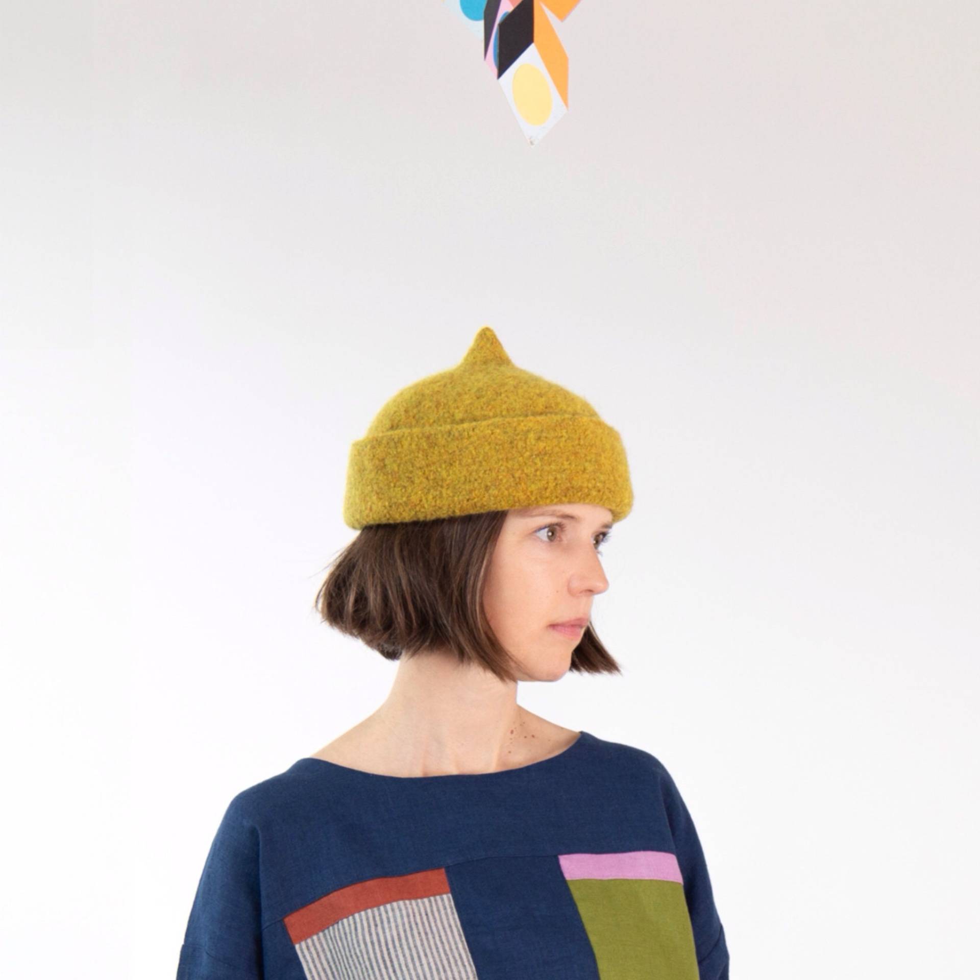 Mustard Yellow Wool Hat, Handmade Winter Hat von YayiAndPony