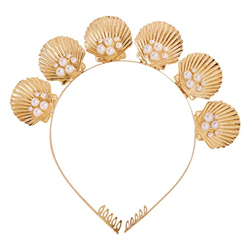 Yazhuq Marine-Goldfarben für Muscheln mit Kamm, Kunstperlen, Hochzeitsbr von Yazhuq