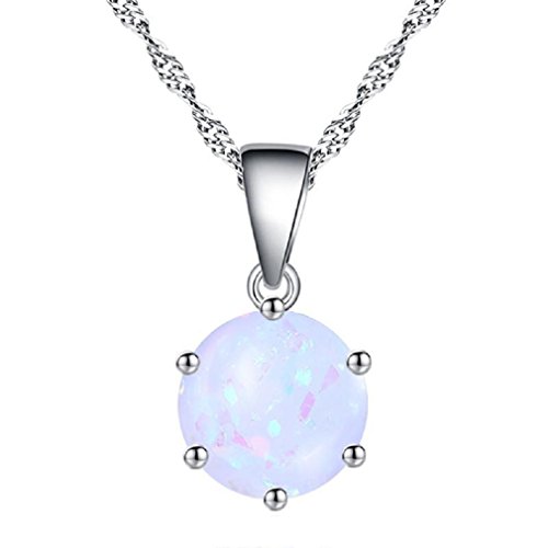 YAZILIND mode schmuck Frauen Halskette elegante Runde Opal Anhänger Charme Kette für Party von YAZILIND