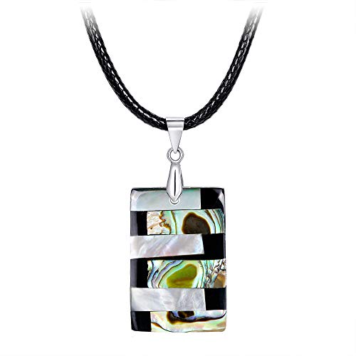 YAZILIND spezielles Design Meer Abalone Schale Rectangle Halskette Kette Jahrestag Meer Hochzeit Schmuck für Frauen von YAZILIND