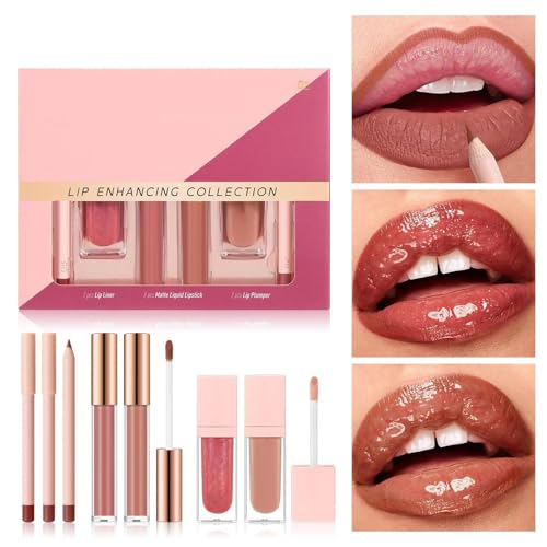 Yaztauho Lippen-Make-up-Set | Wasserdichtes Mattes Lipliner Lippenstift Set,6 Stück Pflegende Lippenstifte Für Damen Mädchen Alltag Reise Geburtstag Urlaub Pendeln von Yaztauho