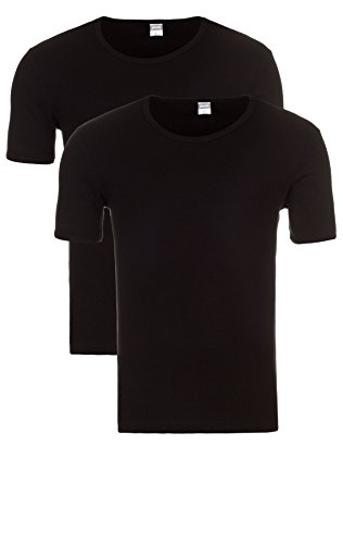 Yazubi 3er, 2er oder 1er Pack Slim Fit Basic Herren T-Shirt mit Rundhalsausschnitt, 2er Pack schwarz (1001), XXL von Yazubi