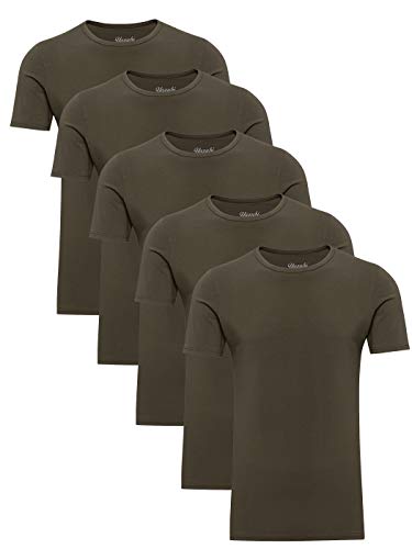 Yazubi 5er Pack Grünes Oversized Tshirt Herren T-Shirt Männer Shirt Set Übergroße Tshirts Mythic, (Kalamata 190510), 6XL von Yazubi