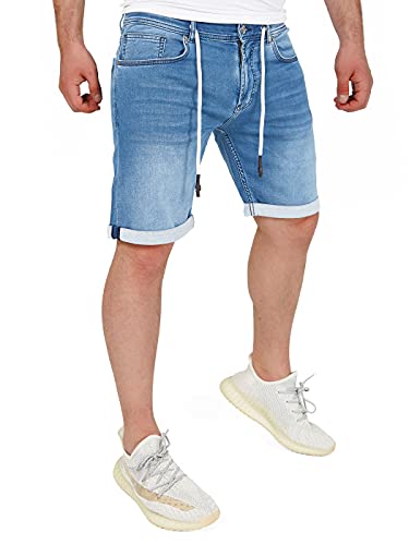 Yazubi Bequeme Denim Shorts Herren Baumwolle Hosen Coole Mens Jogging Kurze Jeanshose Bermudashorts Henry, Blau (Blue Horizon 183929), W28 von Yazubi