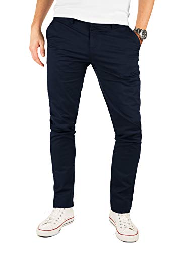 Yazubi - Blaue Chino Herrenhosen - Chinohose Kyle by Yzb Jeans - Männer Baumwoll Stoffhose Mit Stretch, Blau (Night Sky 4R193924), W38/L32 von Yazubi