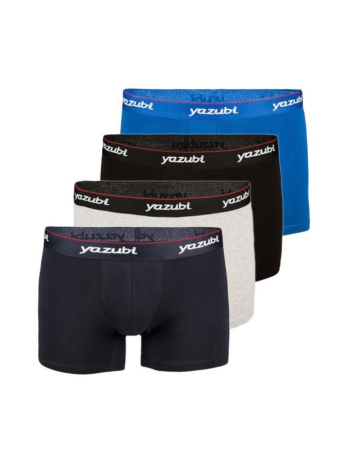 Yazubi Boxershorts Yazubi - Basic Trunks long (Spar-Packung, 4-St., 4er-Pack) bequeme Baumwoll Unterhosen im von Yazubi