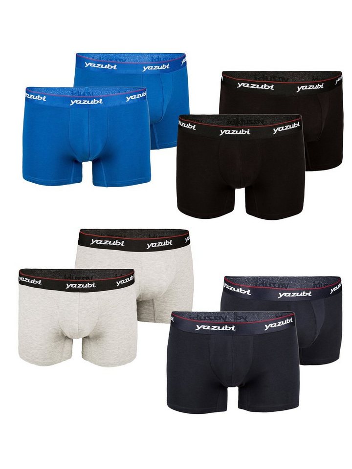 Yazubi Boxershorts Yazubi - Basic Trunks long (Spar-Packung, 8-St., 8er-Pack) bequeme Baumwoll Unterhosen im von Yazubi