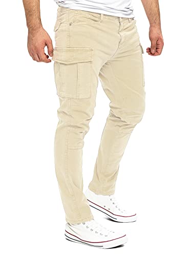 Yazubi Jayden - Herren Cargohose Mit Stretch - Cargo Arbeitshose‎‎ Männer‎ - Slim Fit Cargojeans, Braun (Rainy Day 135304), W32/L34 von Yazubi