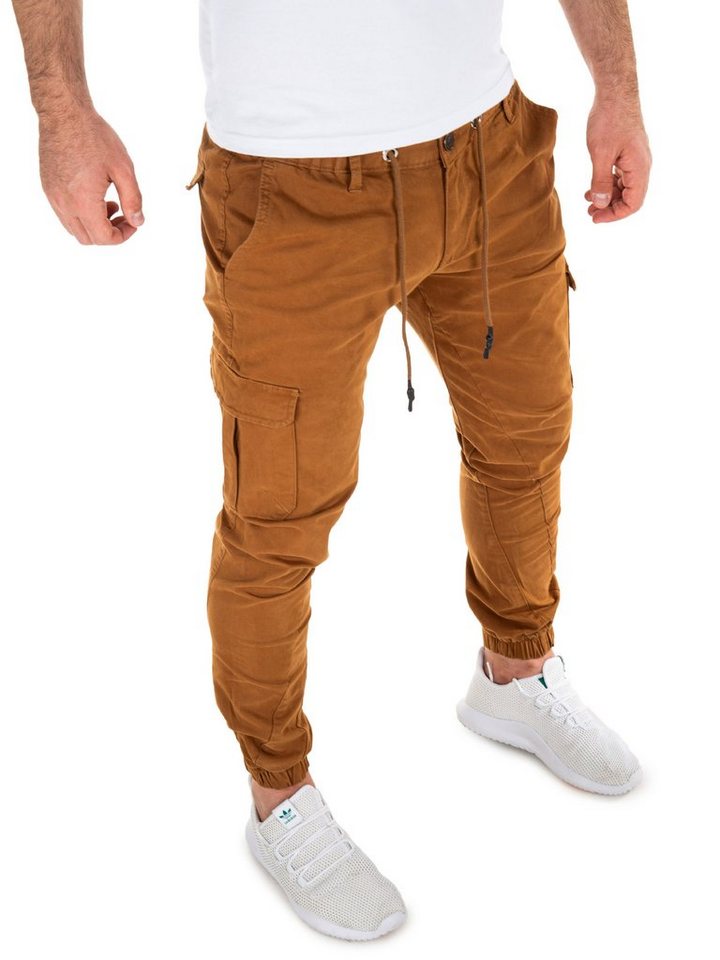 Yazubi Cargohose Elijah Herren Cargo Chino in Tapered-Form mit gedrehtem Bein von Yazubi