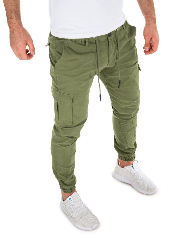 Yazubi Cargohose Elijah Herren Cargo Chino in Tapered-Form mit gedrehtem Bein von Yazubi