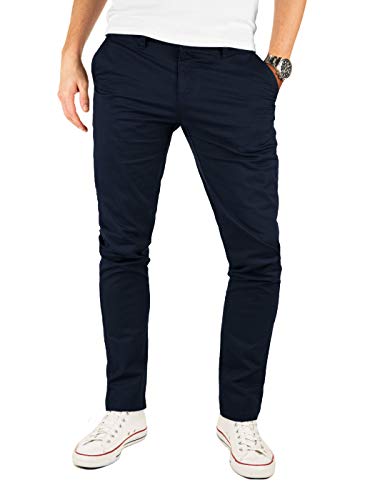 Yazubi - Blaue Chino Herrenhosen - Chinohose Kyle by Yzb Jeans - Männer Baumwoll Stoffhose Mit Stretch, Blau (Night Sky 4R193924), W38/L30 von Yazubi