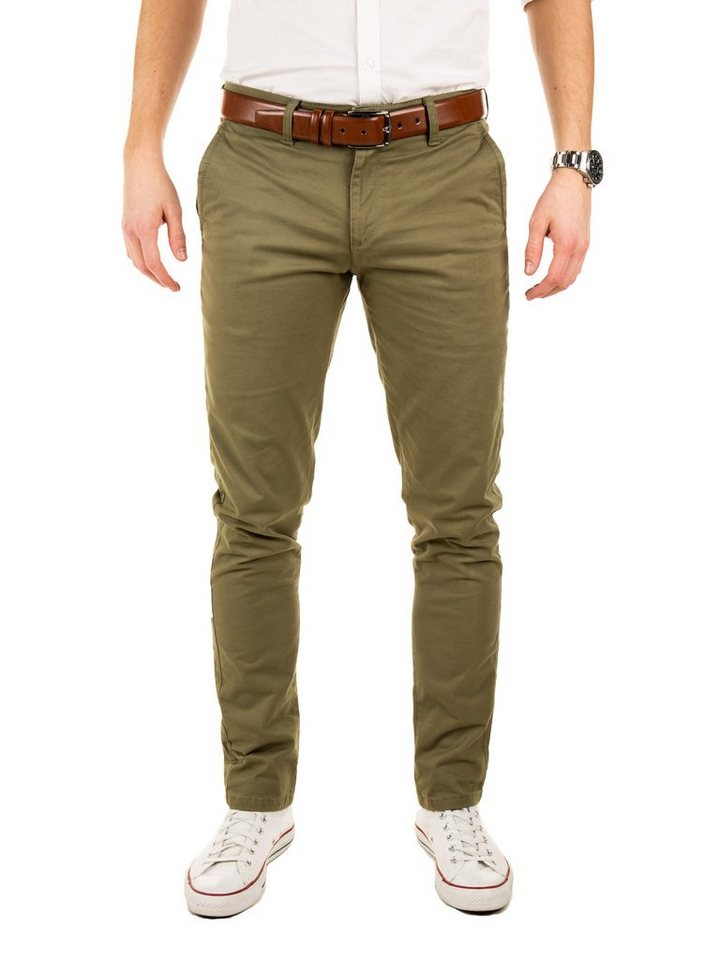 Yazubi Chinohose Modische Chino Hose Dustin von YAZUBI mit Gürtel bequeme Chinohose mit Gürtel von Yazubi