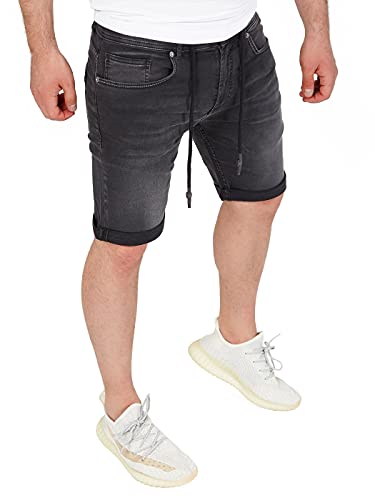 Yazubi Coole Baumwoll Shorts Herren Sweatpants Männer Hosen Kurz Jeans Man Regular Sommerhosen Größe M Henry, Grau (Licorice 191102), W33 von Yazubi