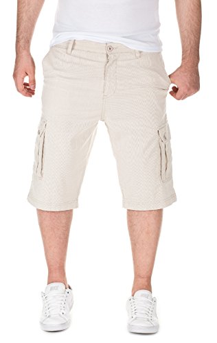 Yazubi Herren Cargo Chino Bermuda Shorts Jayce, beige-White (9985), W31 von Yazubi