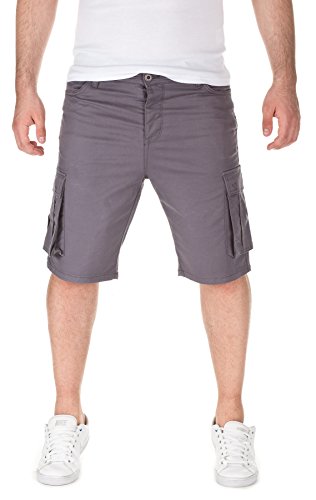 Yazubi Herren Chino Bermuda Cargo Shorts Taric, Grey (3003), W29 von Yazubi