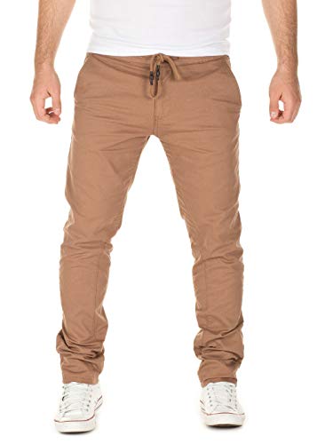 Yazubi Herren Chino Hose, Modell Agron, Chino in Jogginghosen-Look, Camel (3004), W31/L34 von Yazubi