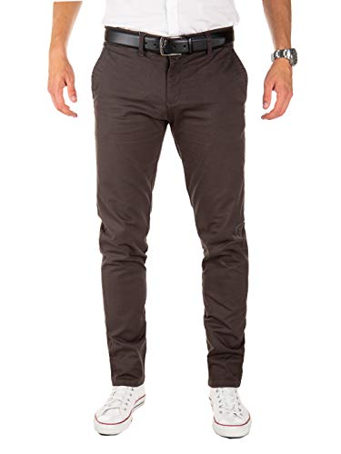 Yazubi Graue Chino Hose Herren Dustin mit Gürtel by Yzb Jeans Stretch Hose Herren Chino Grau, Grau (Iron Gate 193910), W30/L34 von Yazubi