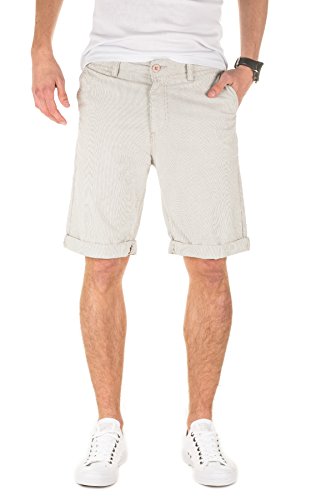 Yazubi Herren Chino Shorts Edward - Elegante, Shorts aus Sommerstoff Gemustert, Grau (Driftwood 181210), W38 von Yazubi